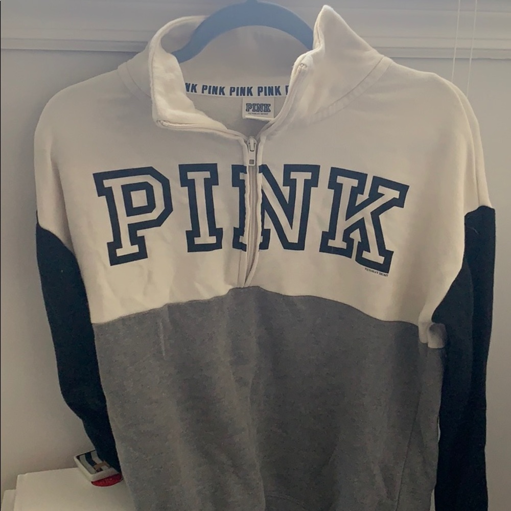 PINK cute quarter zip